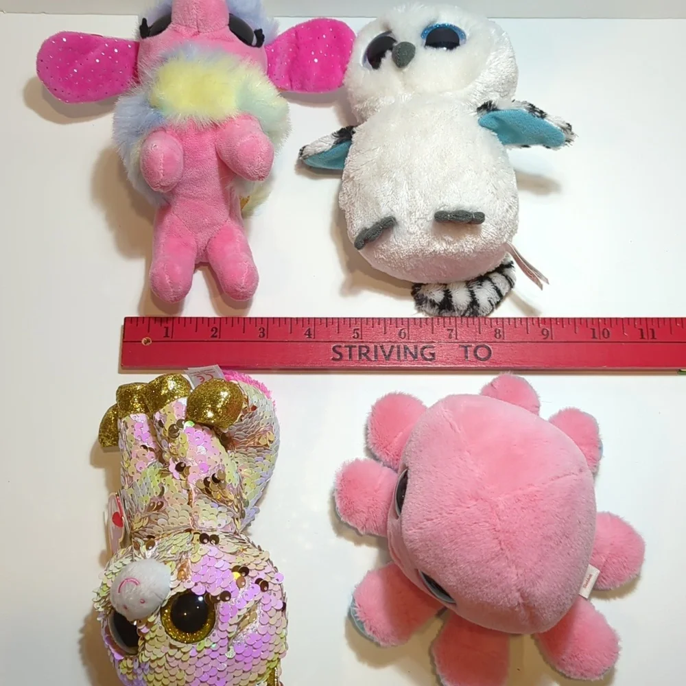 TY Owl Octopus Mini Boos Fantasia Unicorn Coco Surprise Noodle Unicorn Poodle